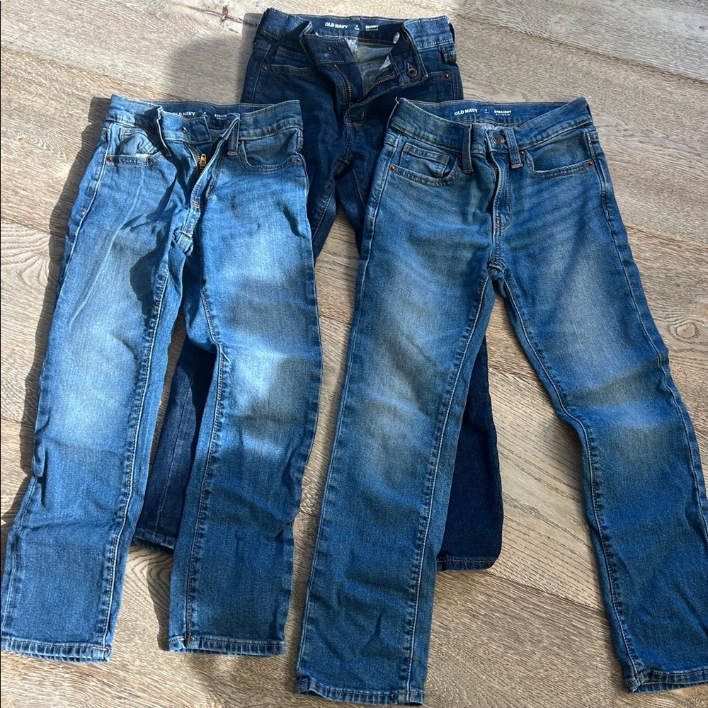 EUC Old Navy Blue Denim Jeans Trio size 7 slim